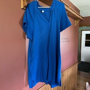 Vibrant Blue Short Sleeve Dress